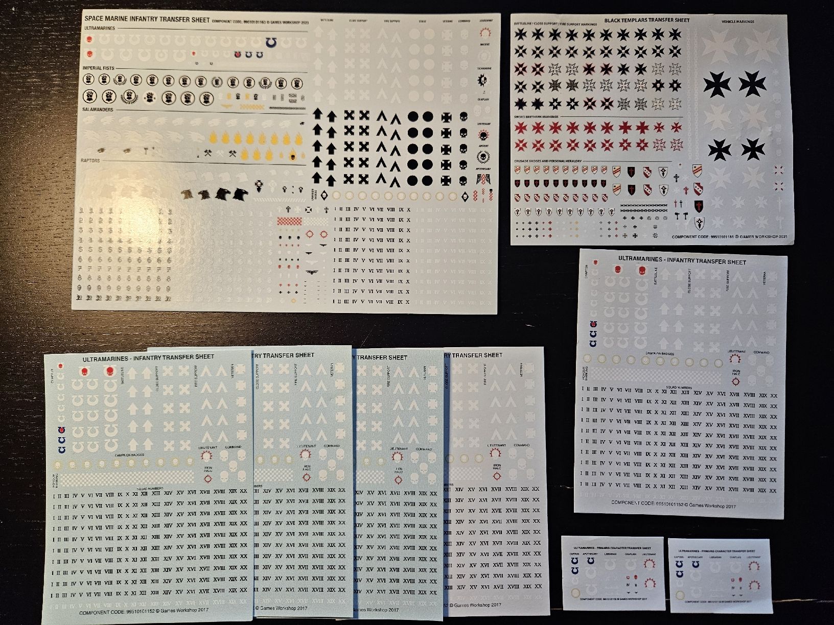 Kit di modellismo & Modellini statici: Warhammer 40K - Space Marines Decalc Lot – Usato da Genève venduto da lec_2k2j