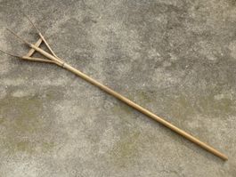 Antike Heugabel aus Holz/Metall