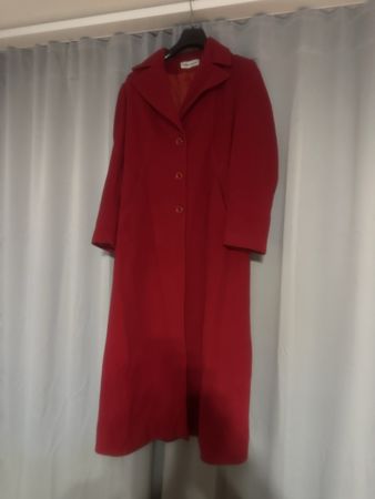 Red wool coat size 42