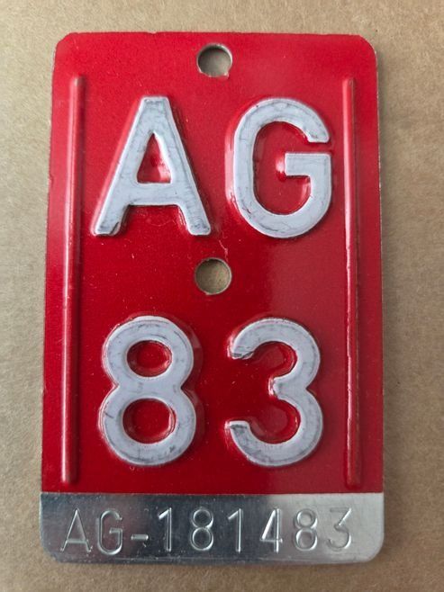 Sachs Ecriteaux: Velonummer BE 83 plaque velo – D'occasion à Schenkon par Uhu007