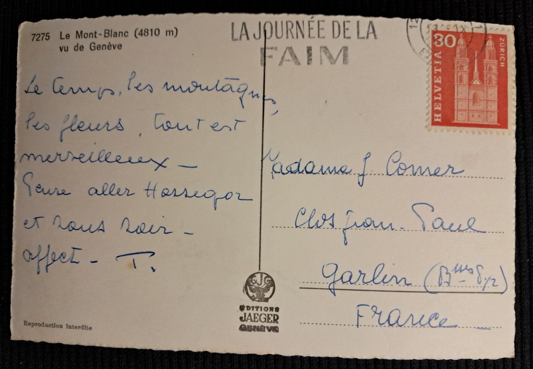Cartoline postali: LE MONT-BLANC – Usato da Ponto Valentino venduto da giorgia06 1