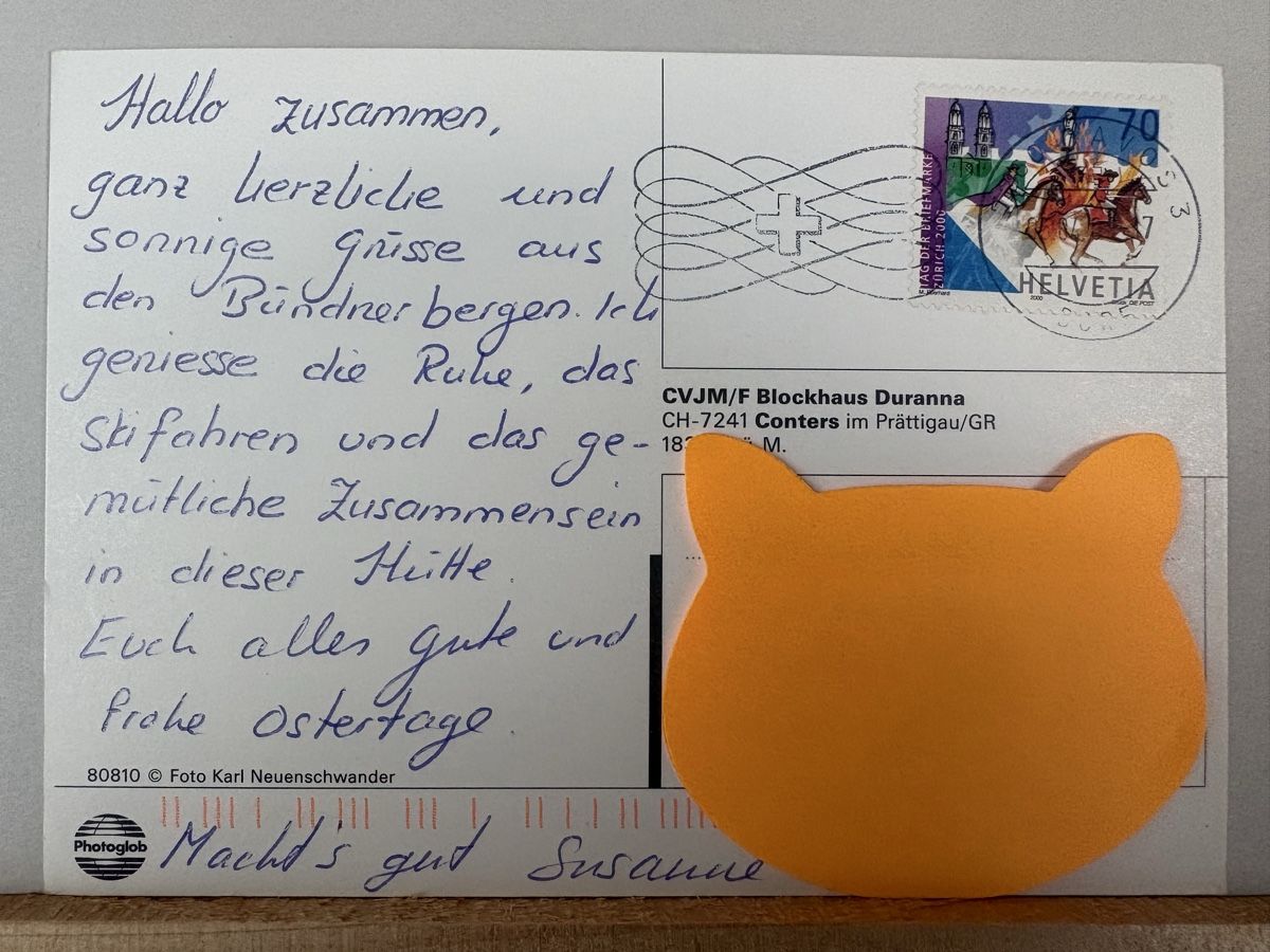 Ansichtskarten: AK von Blockhaus Duranna Conters – Gebraucht aus Rümlang von Kartenpost1 1