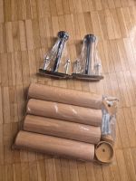 4 Holzfüsse für Bettrahmen und 2 Metallfüsse für Lattenrost