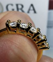 Bague argent avec diamants de moissanite de 0,5 ct GRA