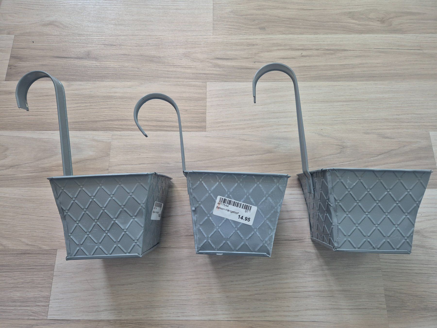 Vasi per fiori: 3-er Set Balkon-Hängetopf Rio eckig 10.5cm hoch – Nuovo (secondo la descrizione) da Abtwil SG venduto da Delfine5 1