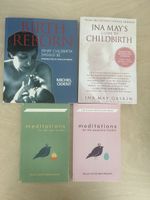 Lots of books(Michel Odent/ina may/meditations)