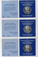 (961)  5 x 1 Unze Washington USA 150 Jahre PP