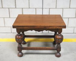 Antiker kleiner Holztisch ausziehbar Eiche (HE238)