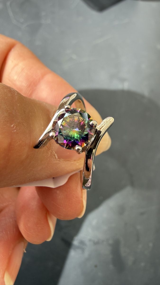 Anelli: Silberring mit 7 Color- Zirkonia, Gr 56 – Nuovo e nell'imballaggio originale da Ebikon venduto da Leonidas2 6