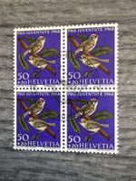 Briefmarken Pro Juventute 1968 50+20 Helvetia 4er Block