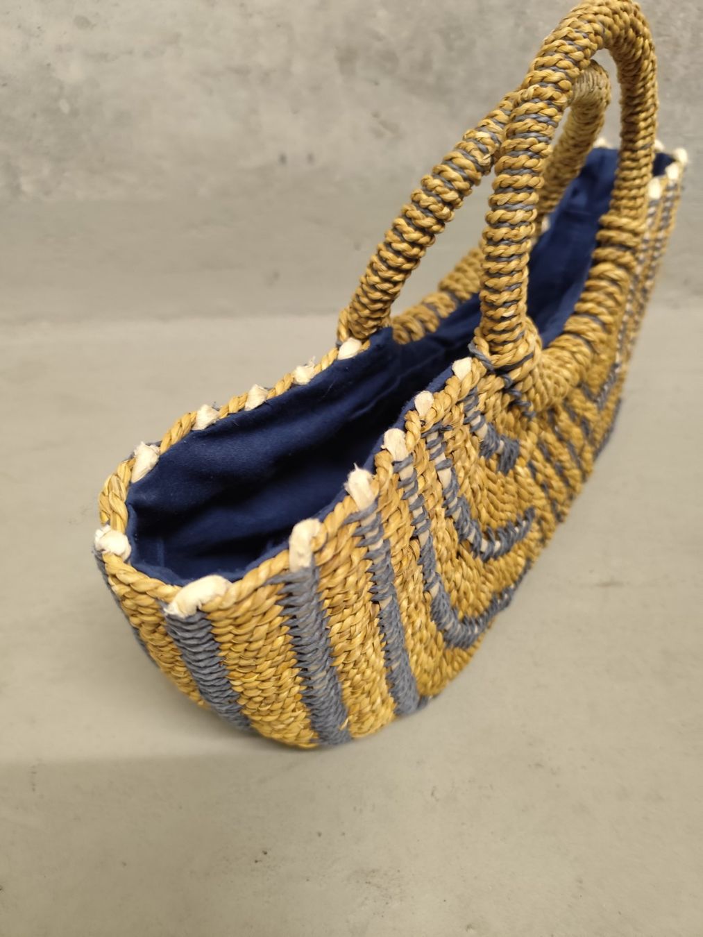 Borse: Korbtasche beige und blau – Usato da Glattpark(Opfikon) venduto da AydenM 1