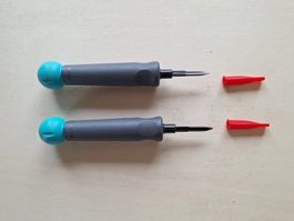2x Handentgrater, mit Dreikanteinsatz