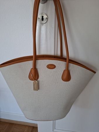 Sac fourre-tout Moncrief London toile et cuir bon état