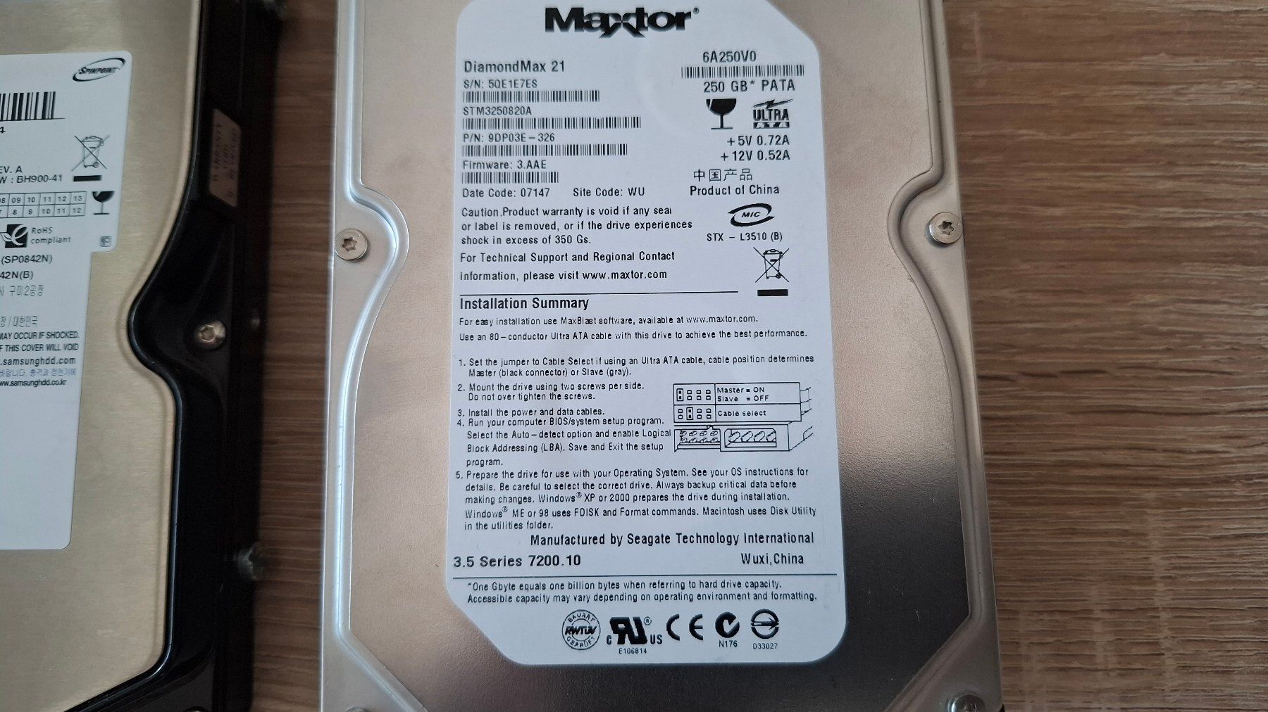 Dischi rigidi: 5 x IDE Harddisks – Usato da Lützelflüh-Goldb venduto da Procyon7.pk 5