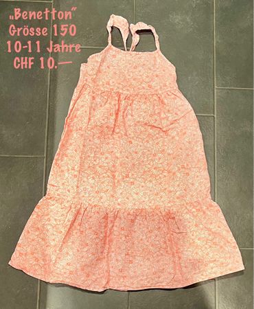 Benetton Sommerkleid, Grösse 150, 10-11 Jahre, Top Zustand