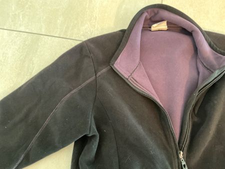 Schwarze Fleece Jacke, Damen Grösse M