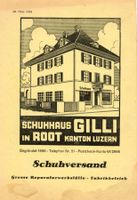 Root   LU  -  GILLI Schuhhaus  -   4-seitige Werbe-Broschüre