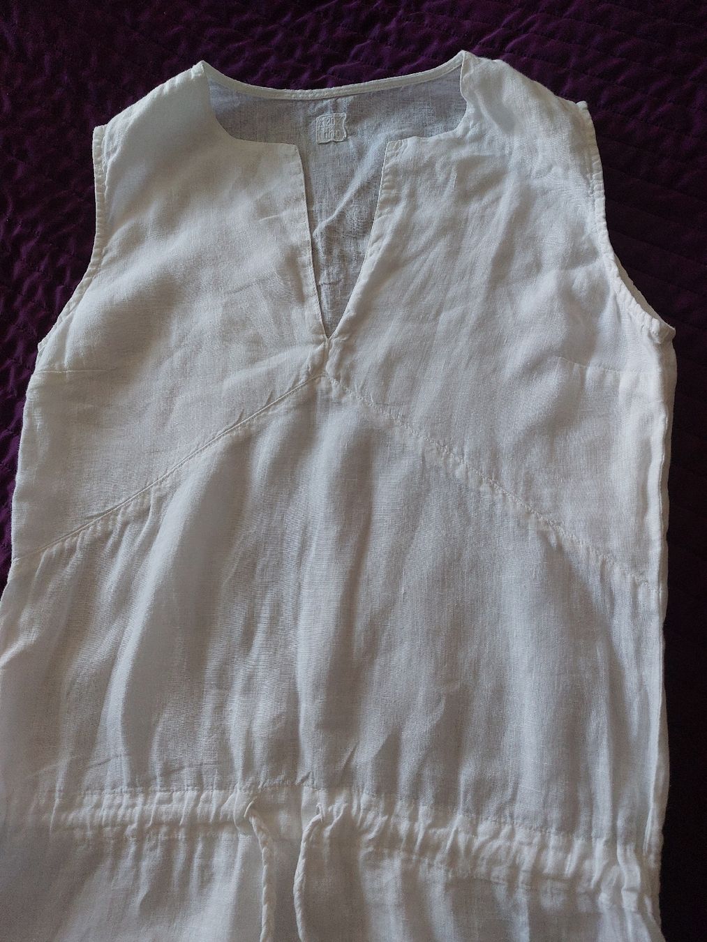 Vestiti: Wunderschönes 120% Lino Kleid weiss Gr. S  – Usato da Thun venduto da Alexanna 1
