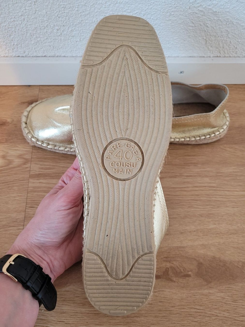Scarpe da donna: Espadrilles dorées Pare Gabia / Goldene Espadrilles – Usato da Zürich venduto da gag_wg7n 3