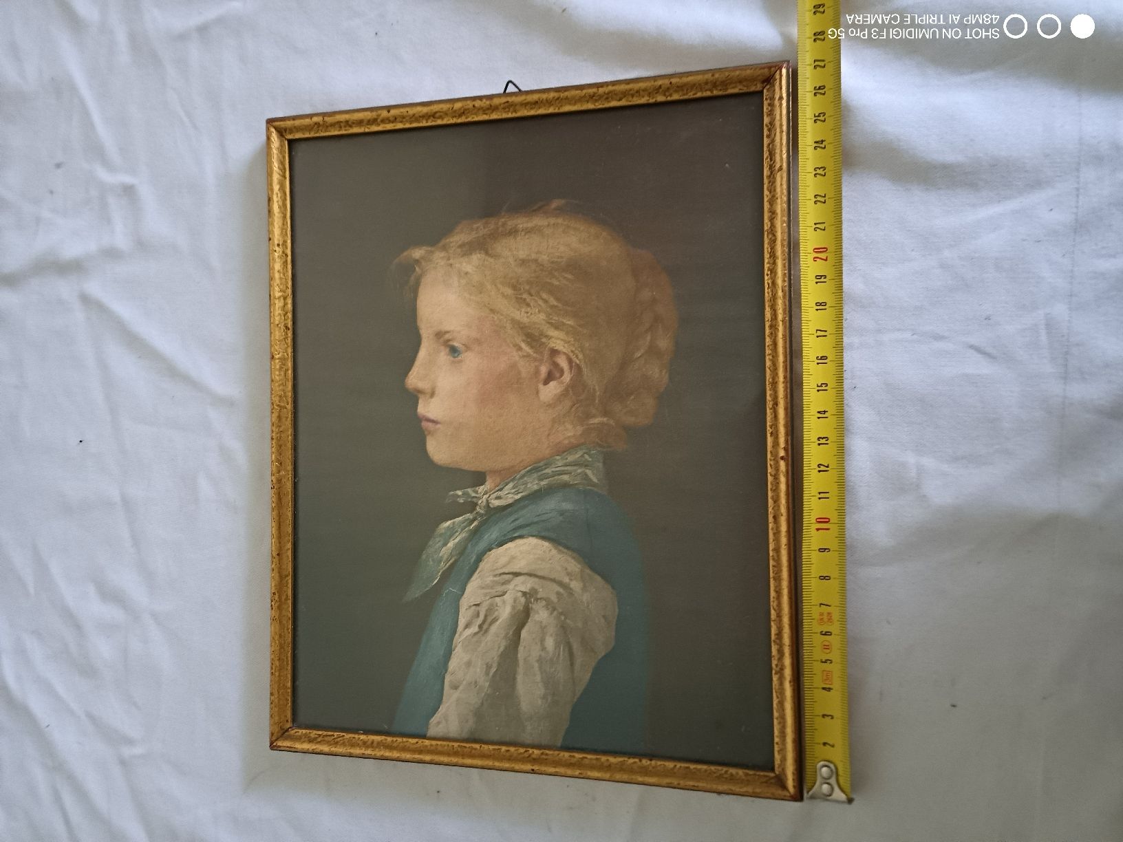 Foto & Immagini: Antikes Bildnis eines Mädchens im Bilderrahmen, Albert Anker – Usato da Aarwangen venduto da to-hirschi 1