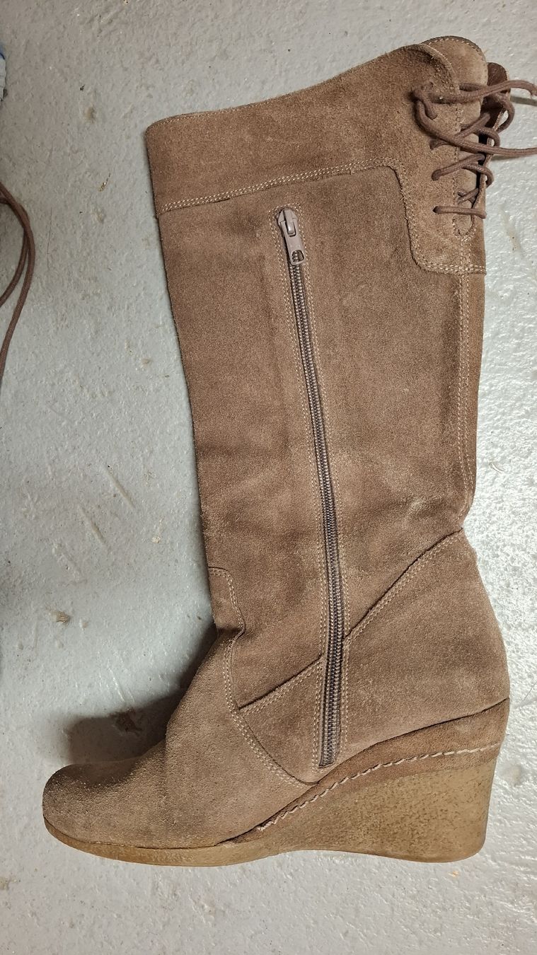 Scarpe da donna: Brown suede platform high boots, 37 – Usato da Zürich venduto da ste_cpf9 1