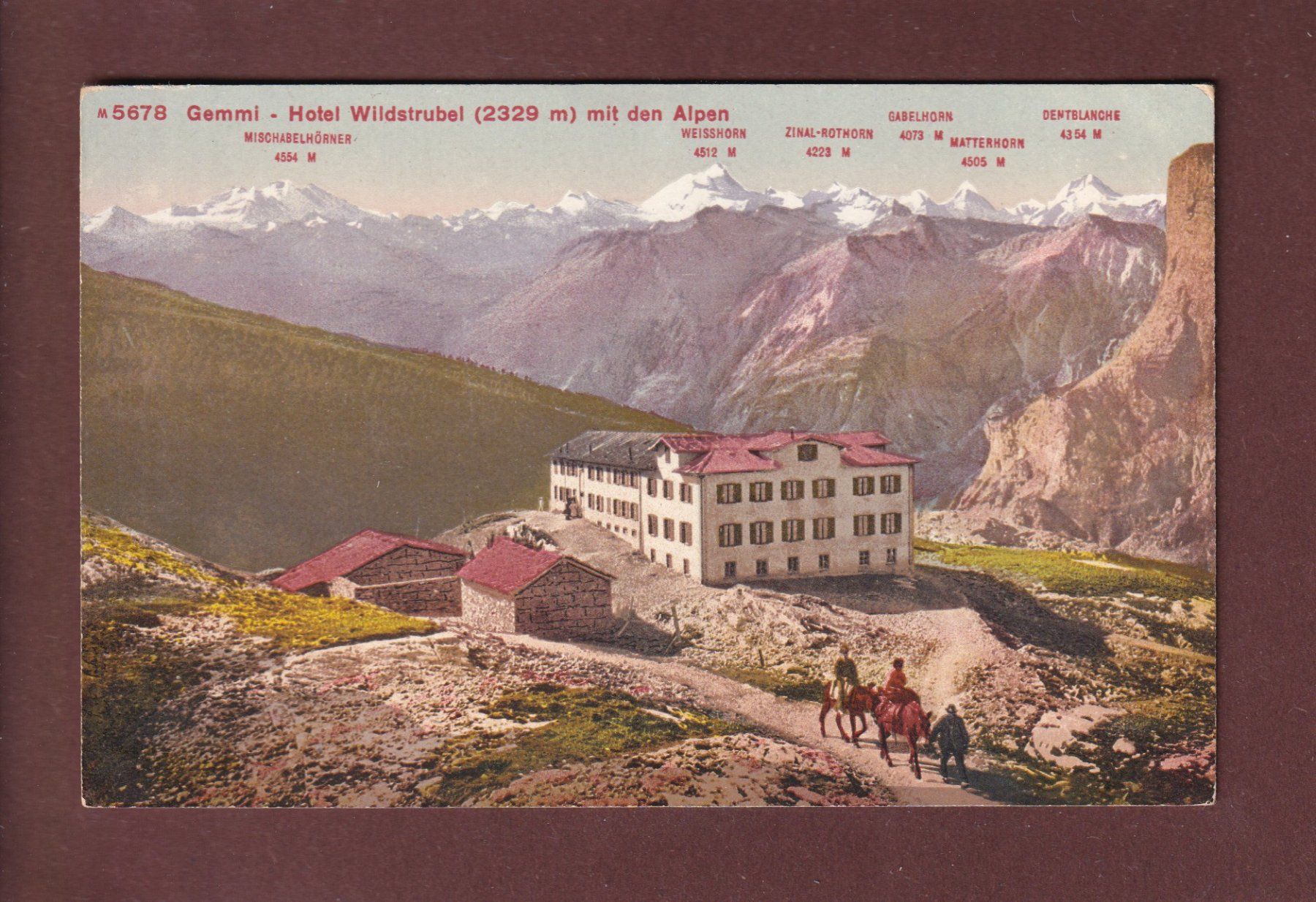 Cartoline postali: GEMMI - Hotel Wildstrubel – Usato da Pully venduto da nicecards