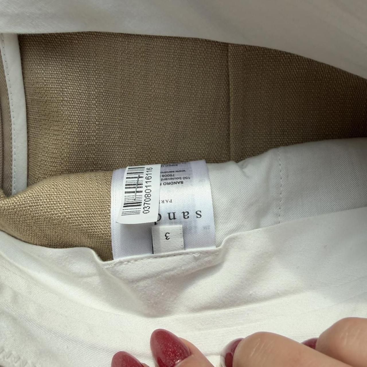 Sandro Gonne: Sandro Paris Minirock aus Leinen  Beige – Usato da Emmen venduto da mak31 2