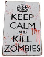 KEEP CALM AND KILL ZOMBIES - Blechschild  (neu/OVP)