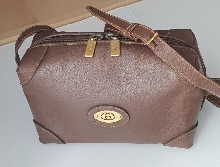 Gucci Vintage Umhängetasche  Dunkelbraun (Chocolate)