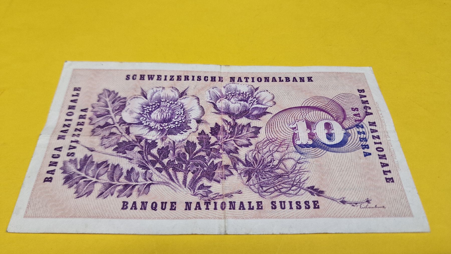 Banconote: Seltene Schweizer 10 Franken Note, Serie 88 B, Bern 1973 – Usato da Herisau venduto da MoneyisPower.AR 1