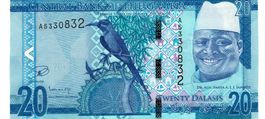 Gambia 20 Dalasis 2015 P-33a UNZ