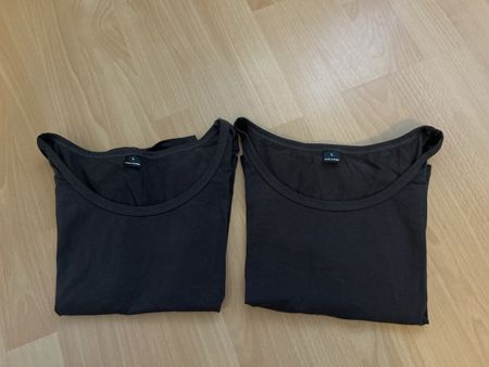 2er Pack Damen T-Shirts Dunkelgrau Grösse L neu