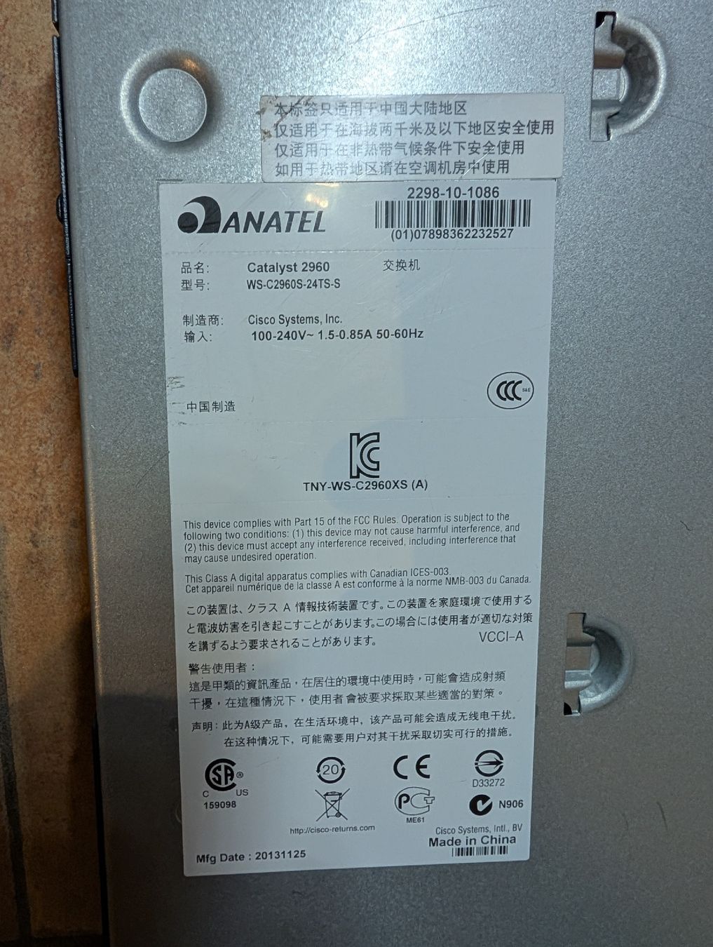 Cisco Hubs & Switches: Cisco Catalyst 2960-S SI 24 Port Switch – Gebraucht aus Pfaffnau von reapcx 5
