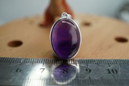 Amethyst Dark 925 Silber 20mm x13mm   Anhänger  "TOPSTONE"