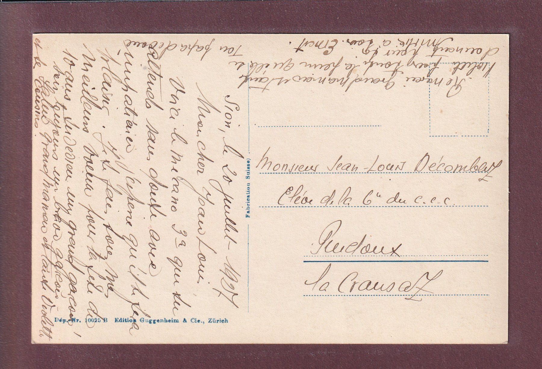 Cartoline postali: SION - Valère - 1927 – Usato da Pully venduto da nicecards 1