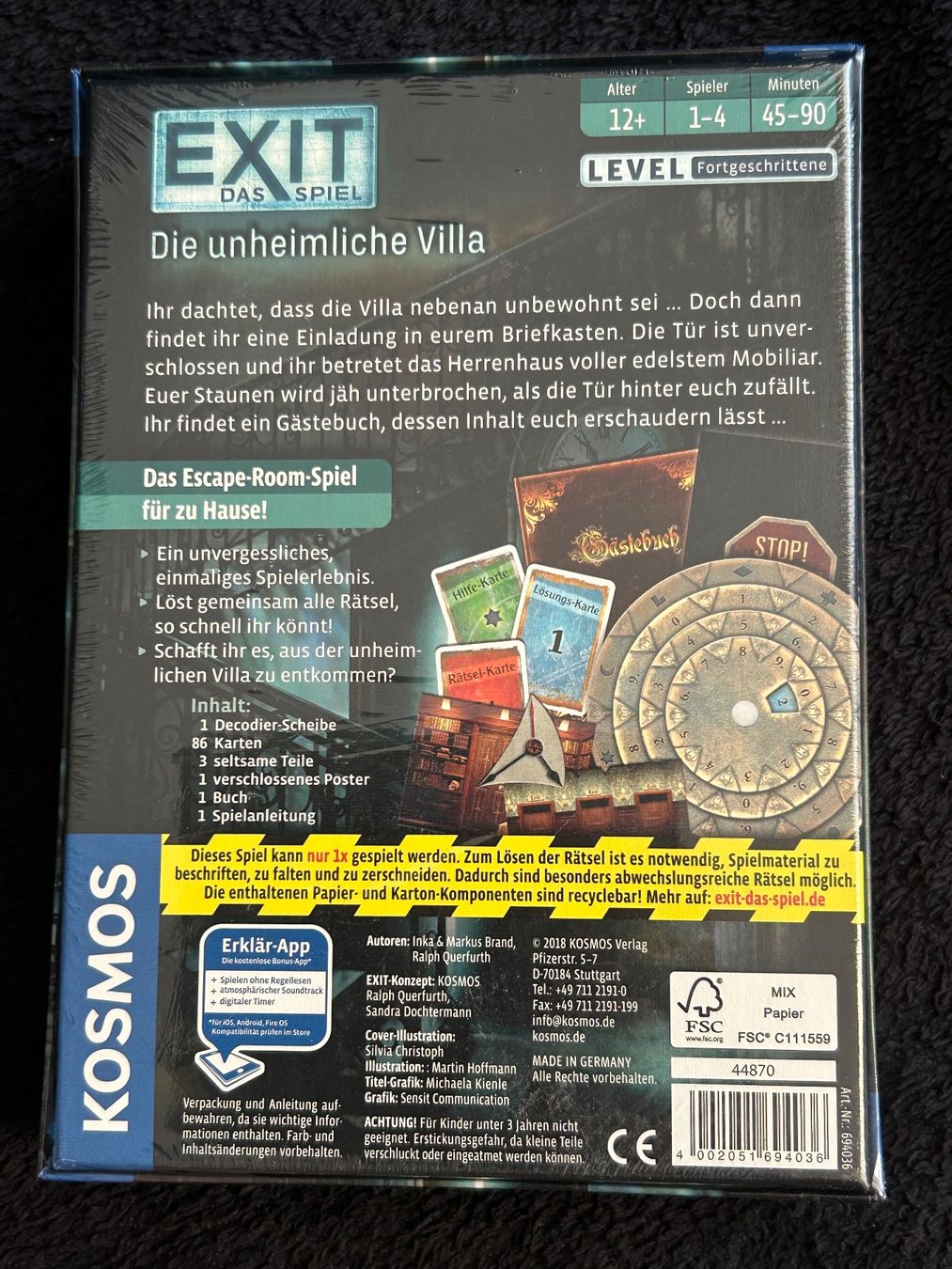 Kosmos Giochi: Exit Spiel / Originalverpackt – Nuovo e nell'imballaggio originale da Oberarth venduto da gislerku 1