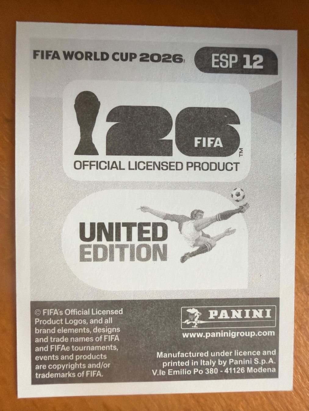 Panini Cartes à collectionner: Panini ESP12 – Neuf (Voir description) à Susten par Rechnun 1