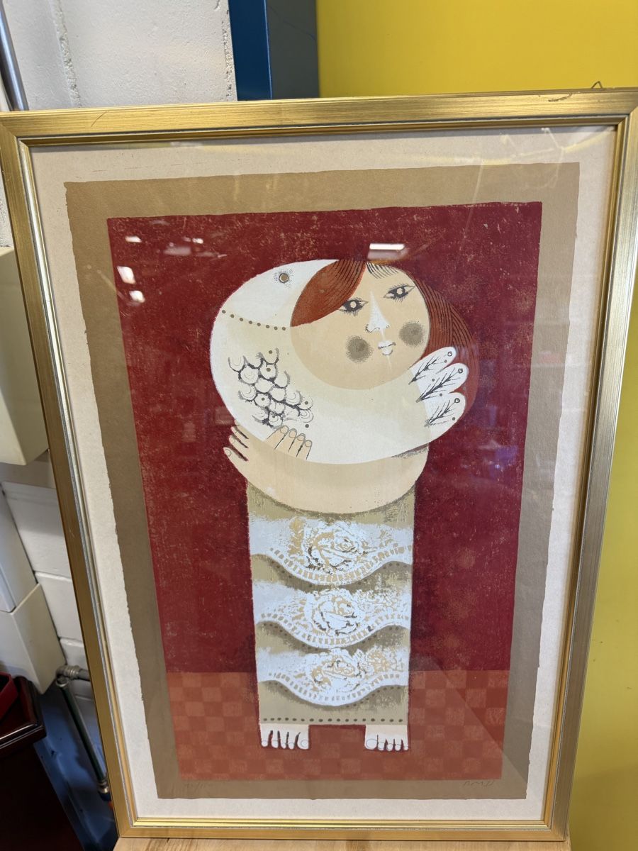 Grafica & Litografie: Lithographie von Samy Briss – Usato da Strengelbach venduto da RaenAntikDesign 1