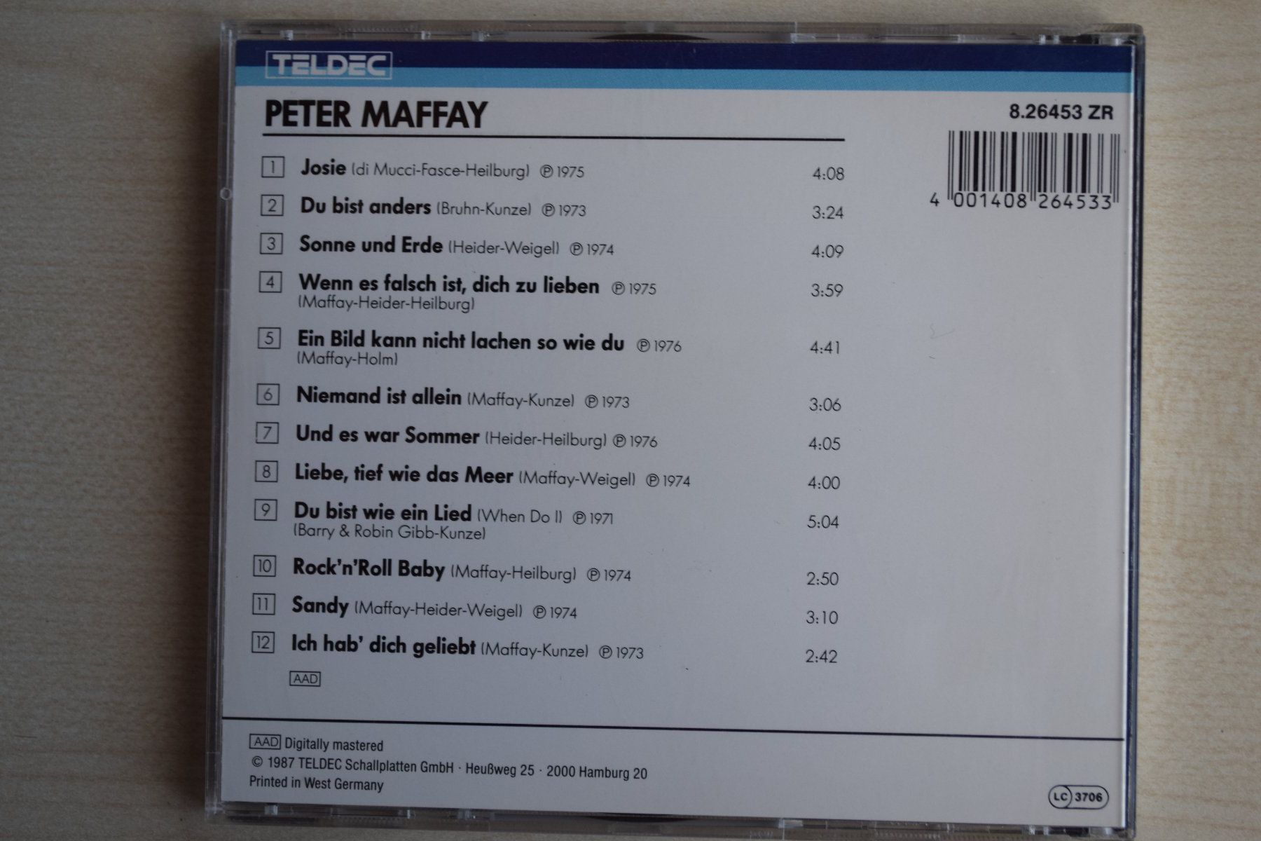 CDs: Peter Maffay CD "Du bist wie ein Lied" (853) – D'occasion à Reutigen par DONDON55 1