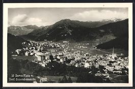 AK Davos, General-Ansicht Platz und Dorf