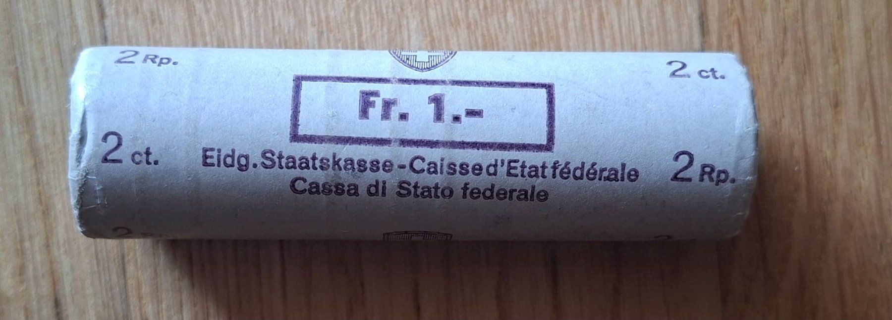 Tutti le monete: Originalrolle 2 Rappen Schweiz  Total Fr. 1 – Usato da Lugano venduto da Rossana11 1