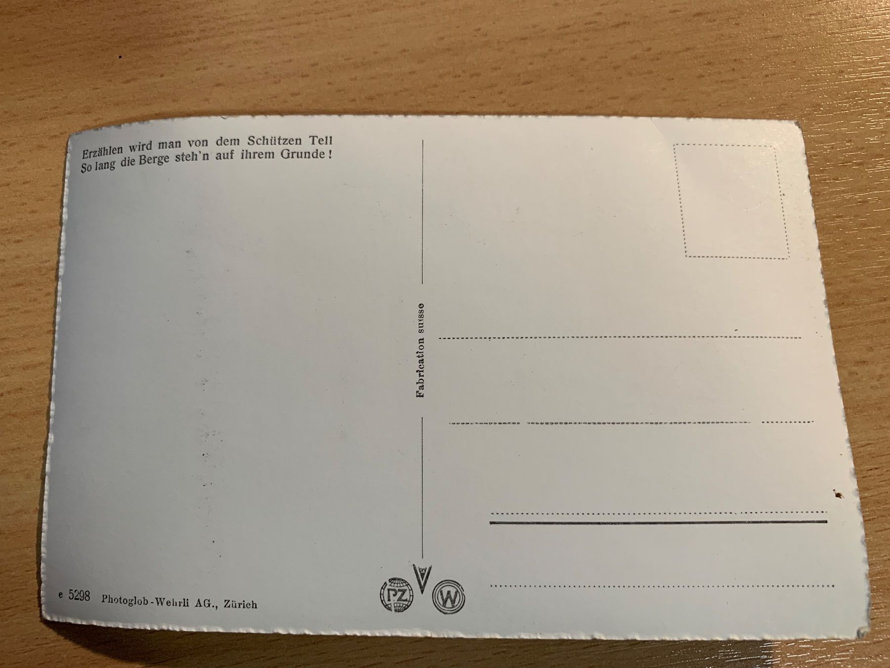 Cartoline postali: ANSICHTSKARTE WILHELM TELL ************* – Usato da Ibach venduto da lisch3 1