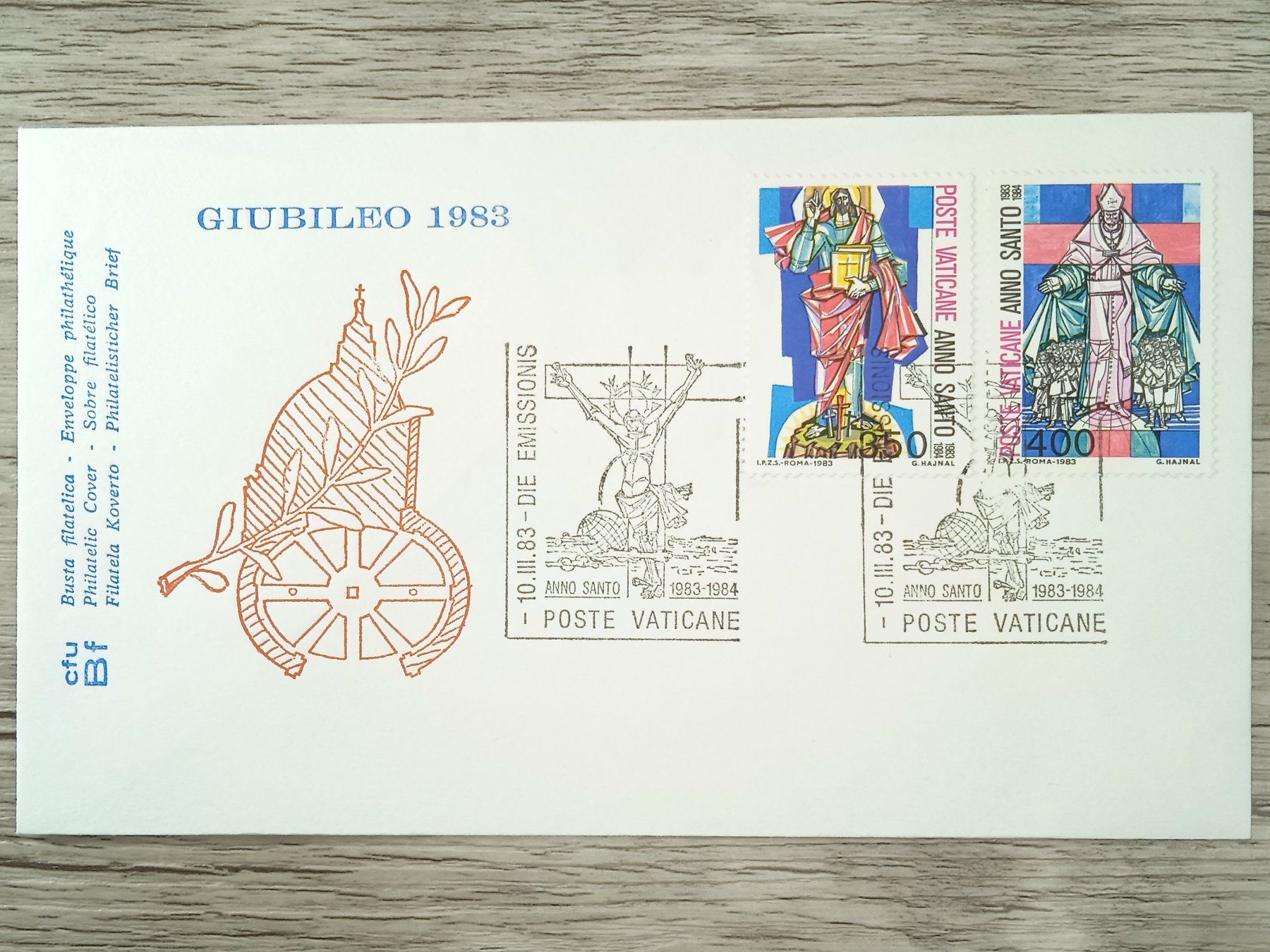 Tutti i francobolli: TR97 Enveloppe + Timbre Vatican 1983 – Usato da Cousset venduto da Patrick_Collections