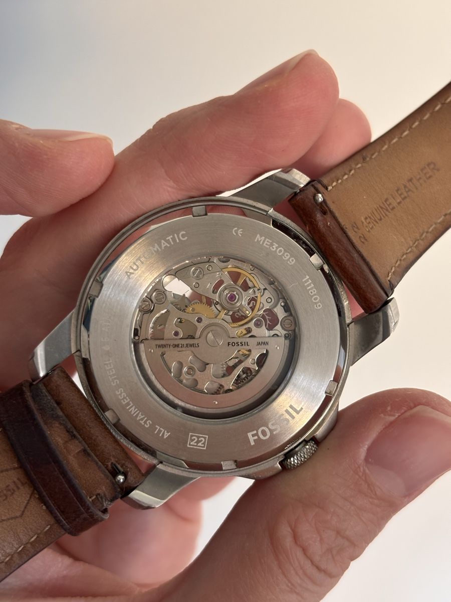 Fossil Orologi: Fossil Automatic Watch ME3099 Brown Leather - ab 1Fr – Usato da Meierskappel venduto da DayaMaya 5