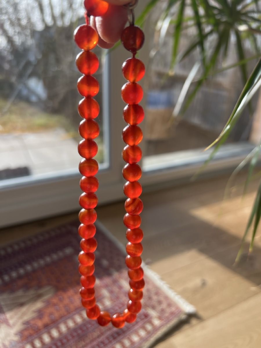 Catenine: Wunderschöne Karneol Kette,orange-rot,top Zustand! – Usato da Ins venduto da ann_wp7f 1