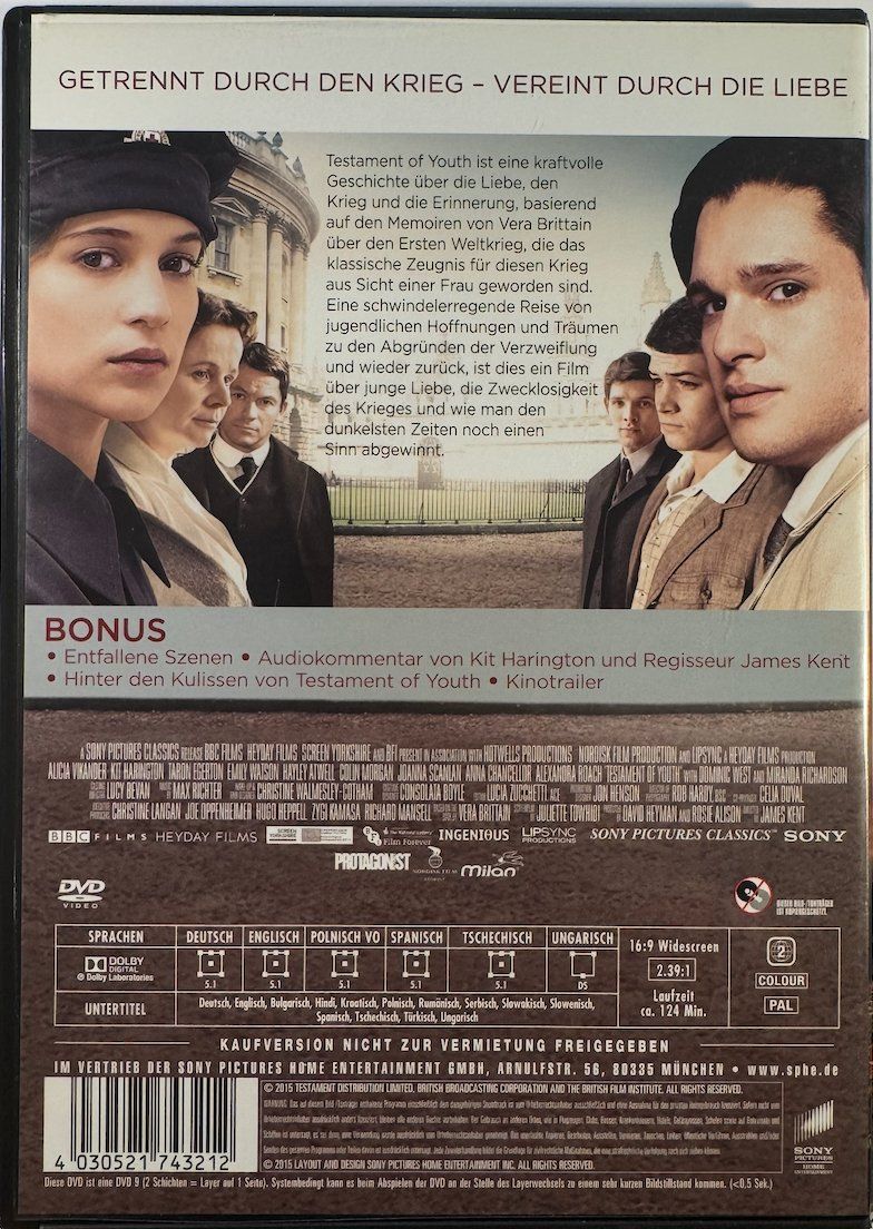 Tutti i DVDs: DVD TESTAMENT of YOUTH – Usato da Wisen venduto da gigisna 2