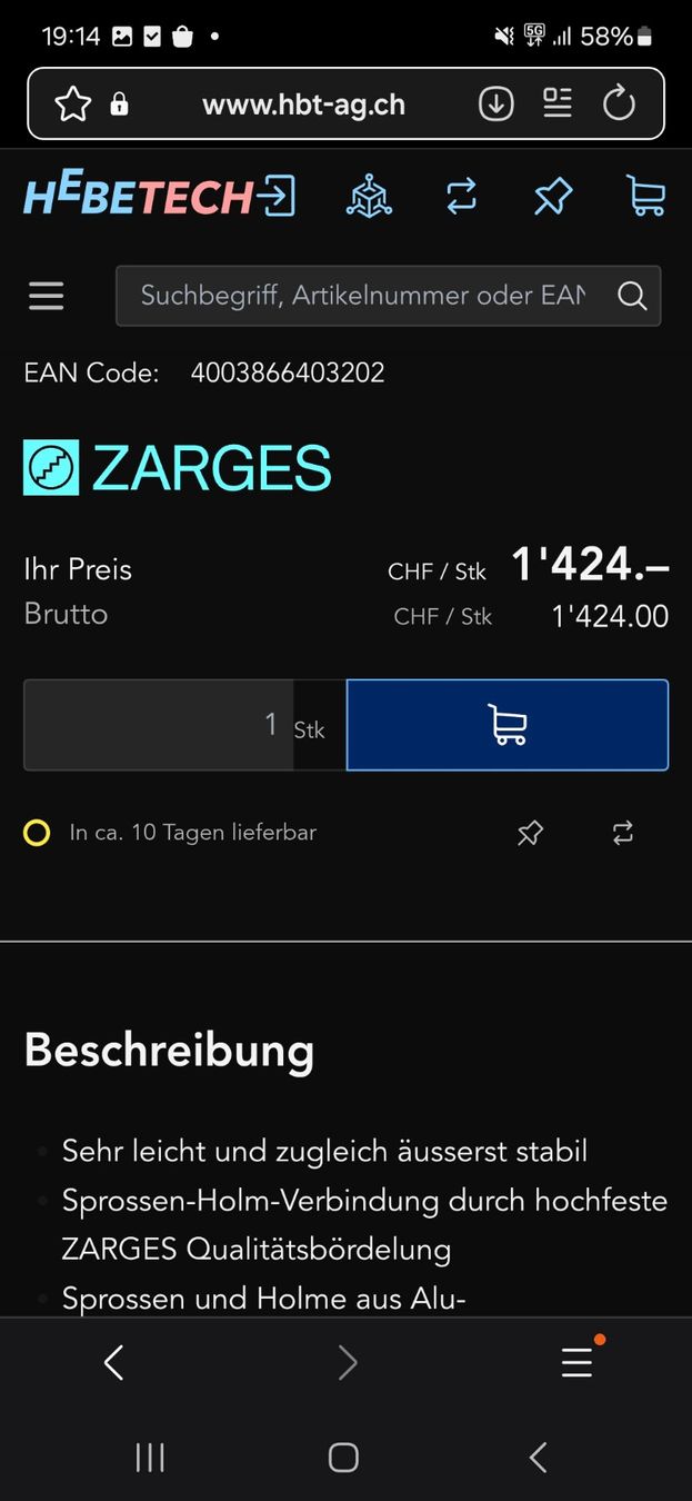 Zarges Scale: Sprossenleiter Bockleiter 5.00m – Usato da tamins venduto da MagazinGRZH 3
