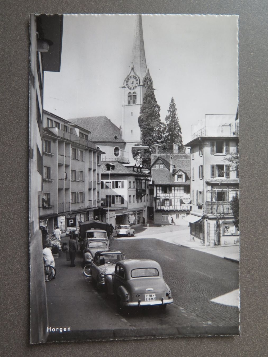 Cartes postales: HORGEN - VIELE ALTE AUTOS – D'occasion à Wittenbach par lipasal