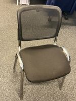 Besucherstuhl / Konferenzstuhl – Schwarz mit Chromgestell