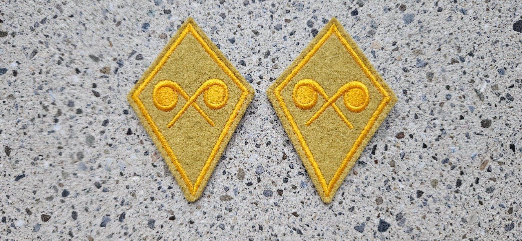 Schweizer Armee Placchette & Badge: *** Kragenspiegel / Kragenpatten *** – Nuovo e nell'imballaggio originale da Riedholz venduto da fr_sIruP